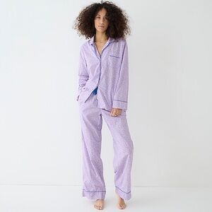 🌸NWT🌸J.CREW Long-sleeve Cotton Poplin PJ Set in mixed Ditsy floral Size Small